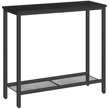 HOOBRO 29.5" Narrow Console Table, Small Entryway Table, 2 Tier Sofa Table