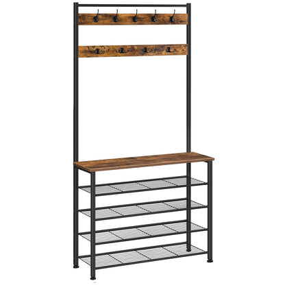 HOOBRO Hall Tree & Coat Rack & Shoe Storage Organizer with Bench