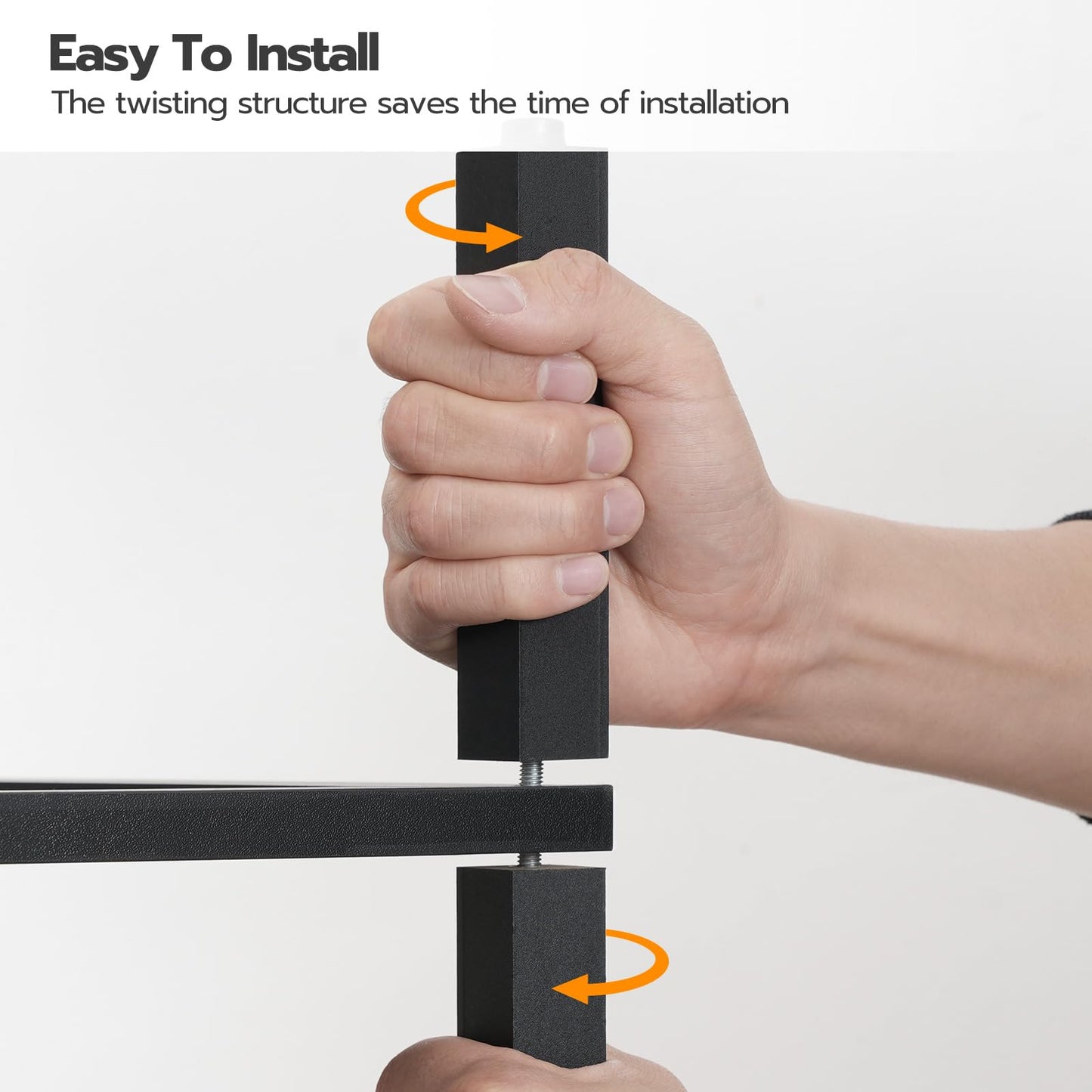 HOOBRO Retro Brown Small Side Table with Two-Tier Storage Shelf