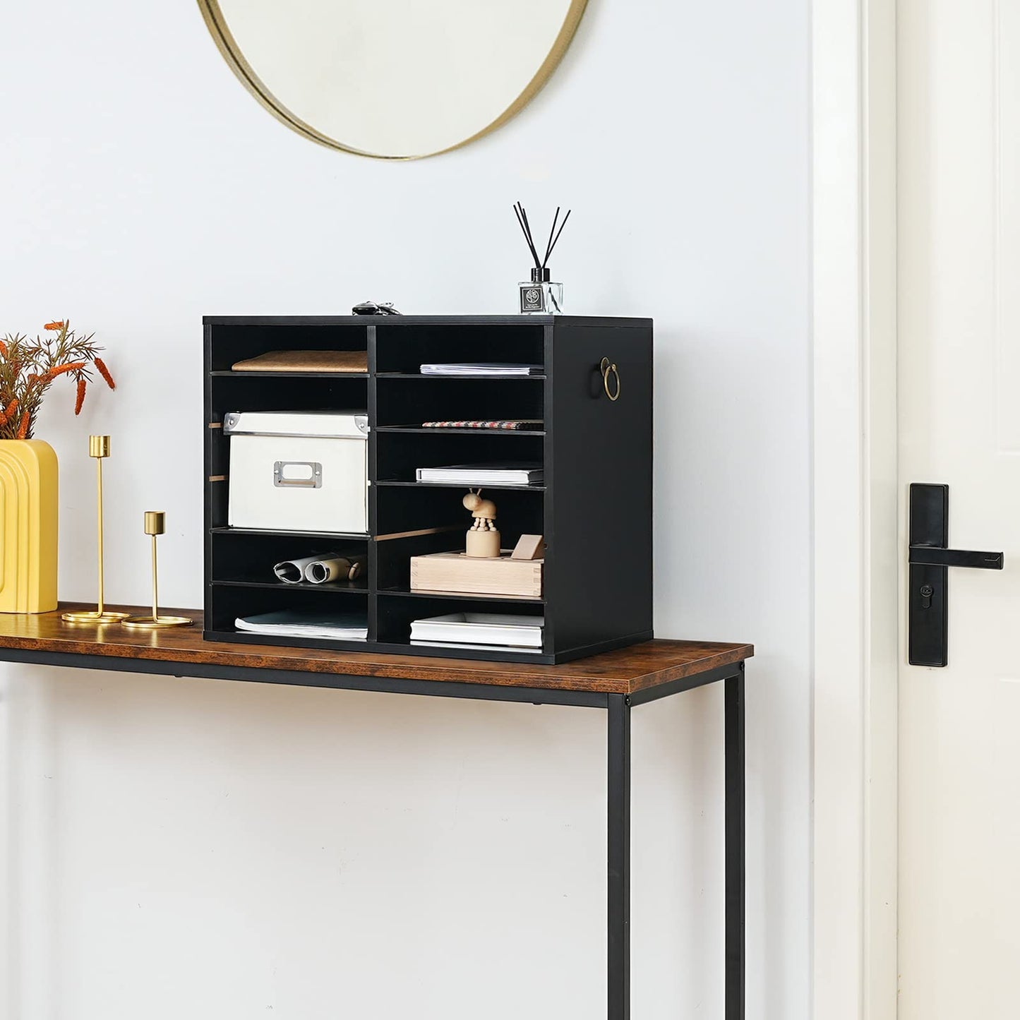 HOOBRO 12-Compartment Office File Cabinet with Adjustable Shelves