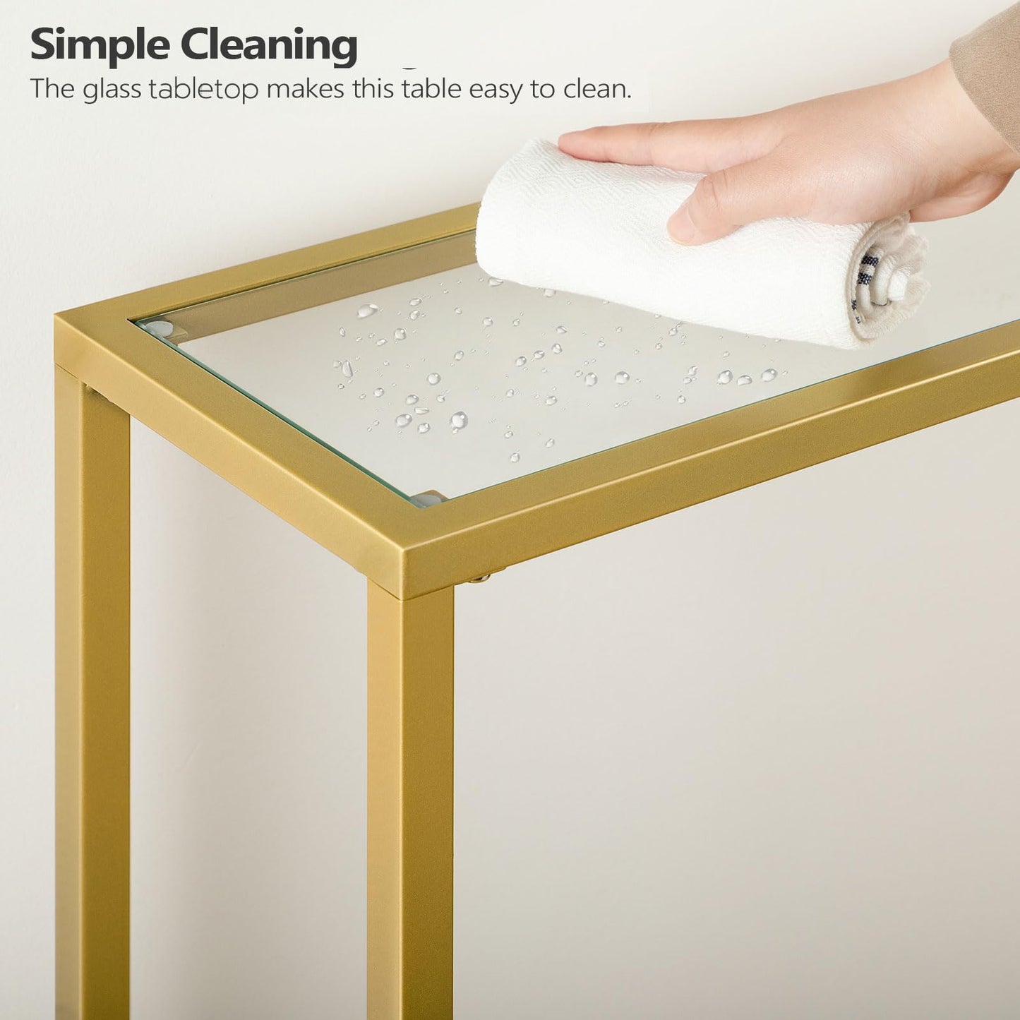 HOOBRO 39.4 inch Metal Frame Entryway Console Table