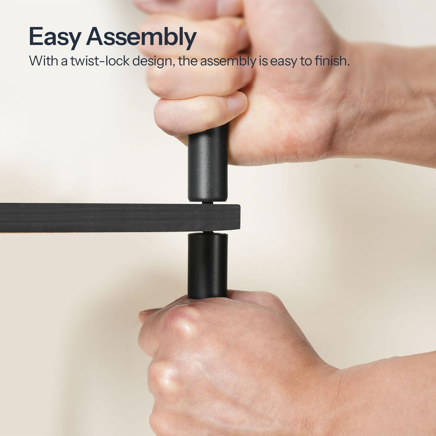 HOOBRO 3-Tier Small Round Side Table with Charging Station