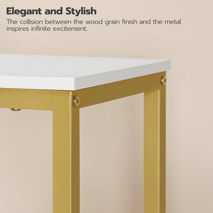 HOOBRO Industrial Tall Side Table with Adjustable Mesh Shelves