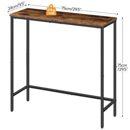 HOOBRO Retro Brown Narrow Entryway Table