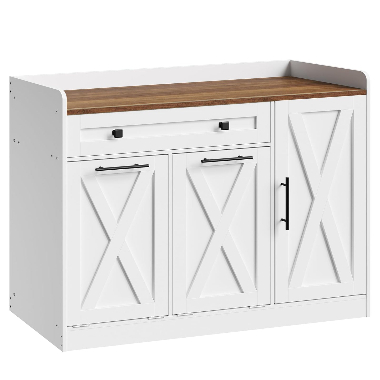 HOOBRO 24 Gallon Double Tilt Out Laundry Hamper Cabinet