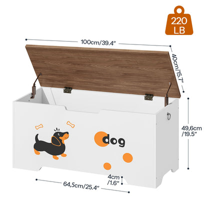 HOOBRO 39.4-inch Wood Toy Box & Storage Bench