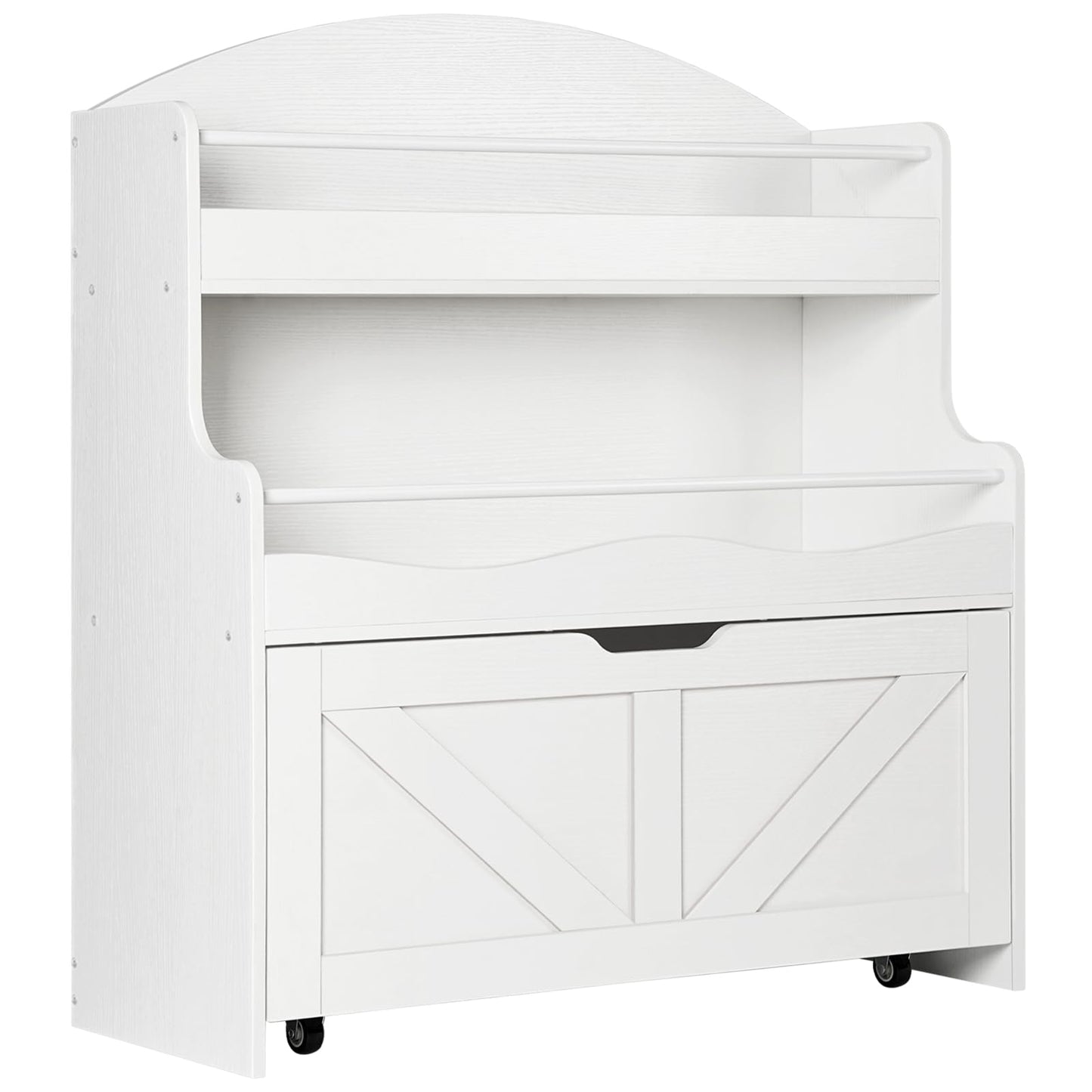 HOOBRO White Children's Toy Storage Rack with Movable Drawers