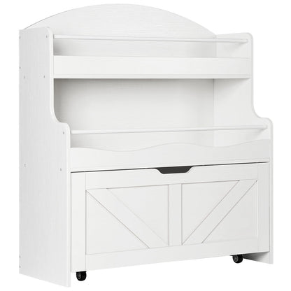 HOOBRO White Children's Toy Storage Rack with Movable Drawers