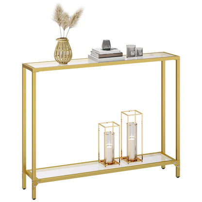 HOOBRO 39.4 inch Metal Frame Entryway Console Table