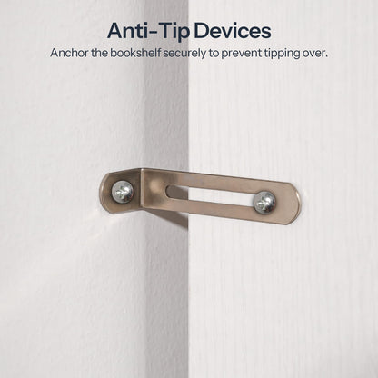 HOOBRO 9-tier Wooden L-Shaped Corner Bookshelf with Baffles