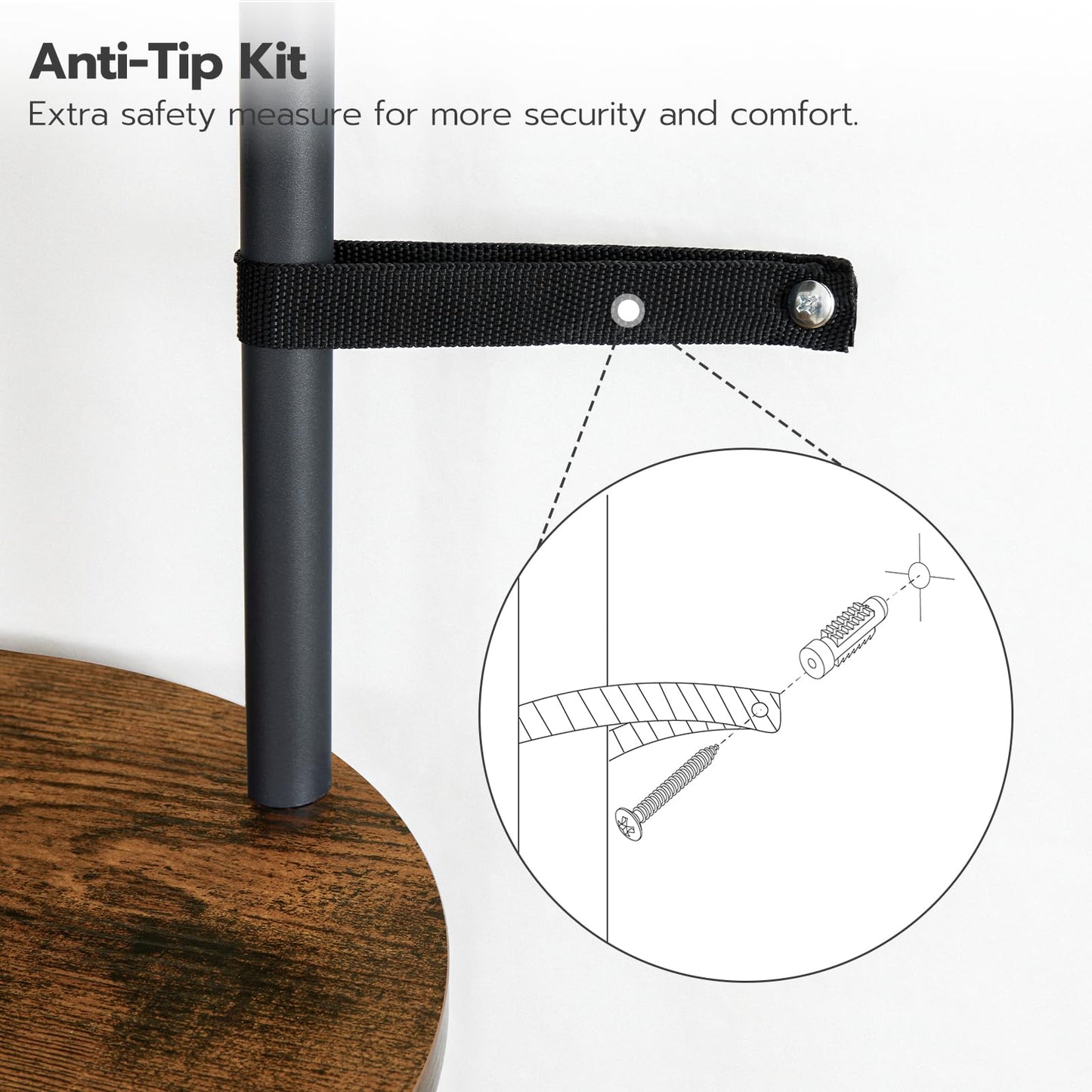 HOOBRO Retro Brown Wood Five-Tier Open Industrial Style Arched Bookshelf Display Rack