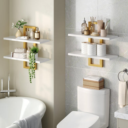 HOOBRO 15-inch Wall-Mounted Shelf /2PICS