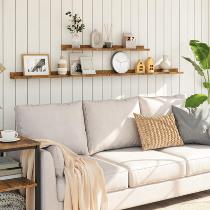 HOOBRO 35.4-inch Hanging Shelf Set /3PICS with Raised Edges & Concealed Brackets