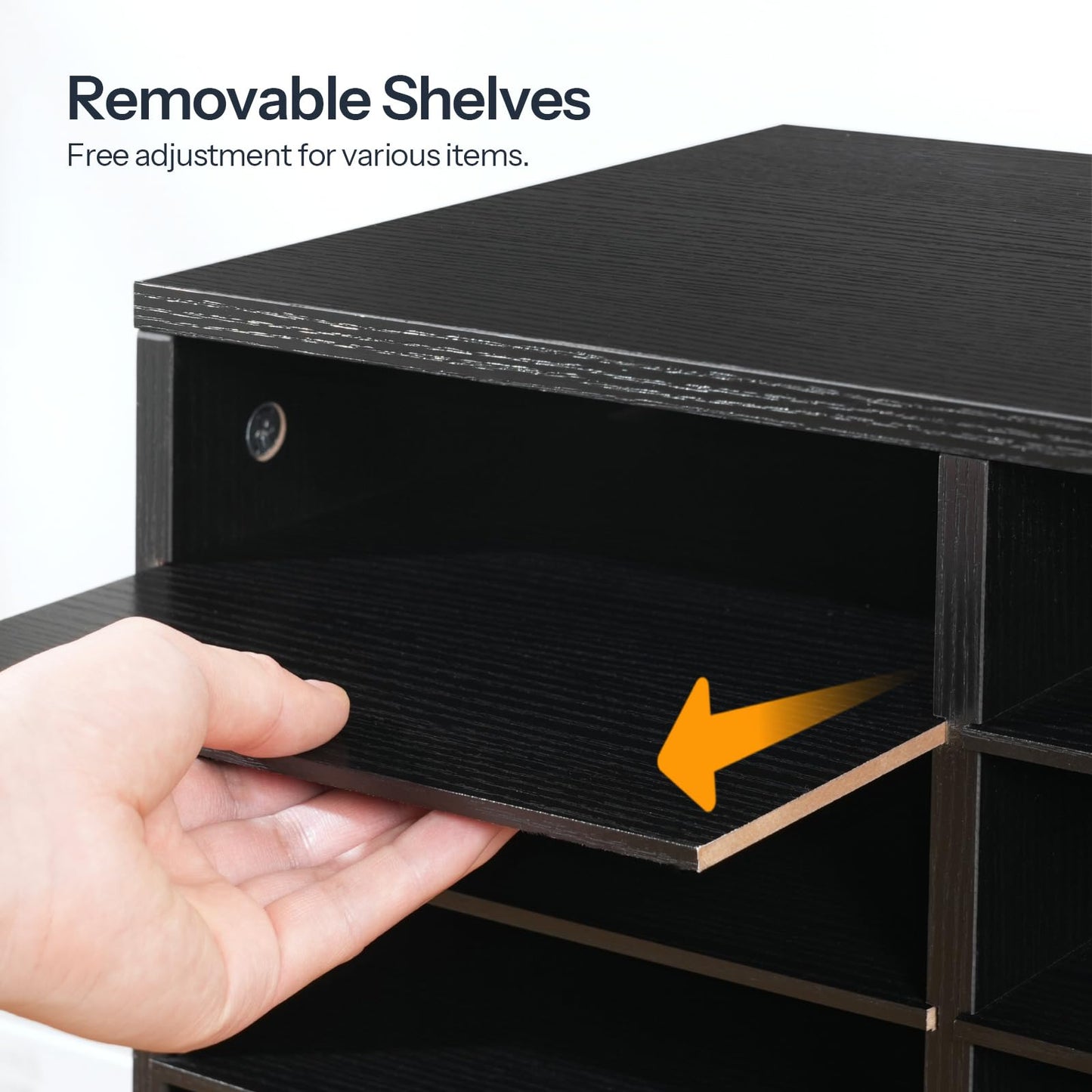 HOOBRO 24-Compartment Office Mailbox File Organizer with Adjustable Shelves