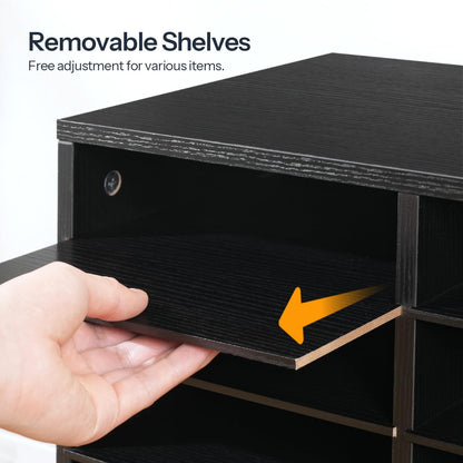 HOOBRO 24-Compartment Office Mailbox File Organizer with Adjustable Shelves