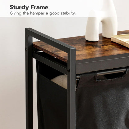 HOOBRO 2 × 13 Gallon (49.5 Liter) Double-Layer Sorting Roller Laundry Basket