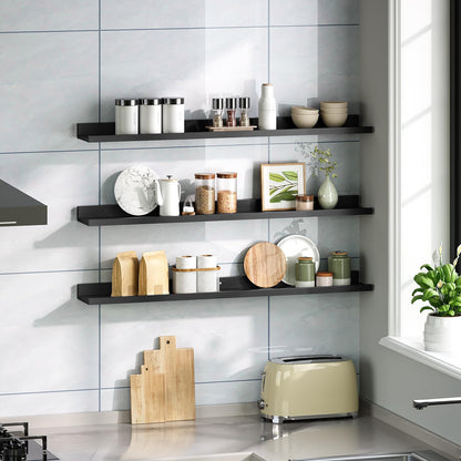 HOOBRO Floating Shelves, Wall Shelf Set of 3, 35.4 Inches Hanging Shelf