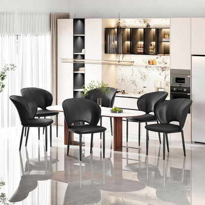 HOOBRO Black Modern Upholstered Dining Chair and Kitchen Chair Set /2PICS