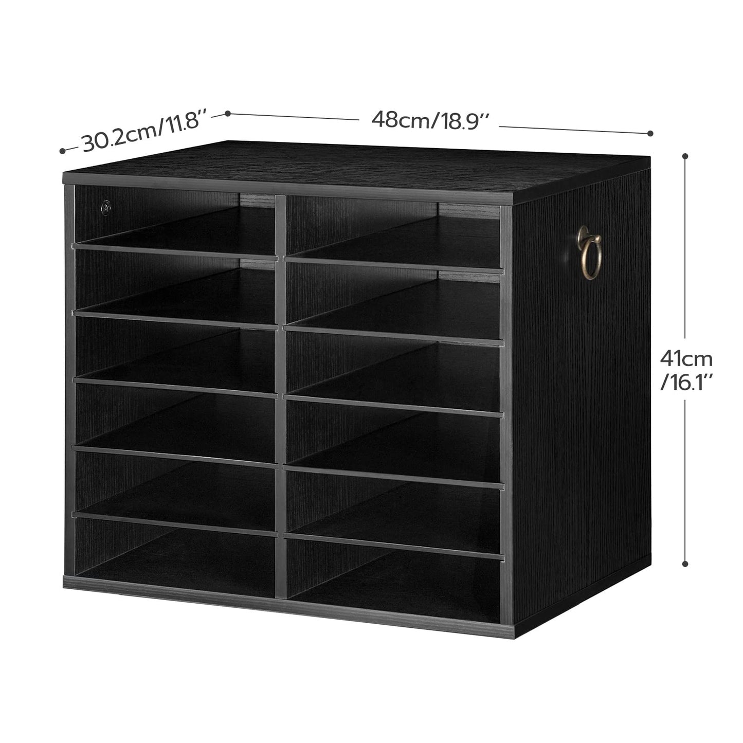 HOOBRO 12-Compartment Office File Cabinet with Adjustable Shelves