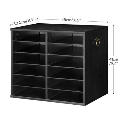 HOOBRO 12-Compartment Office File Cabinet with Adjustable Shelves