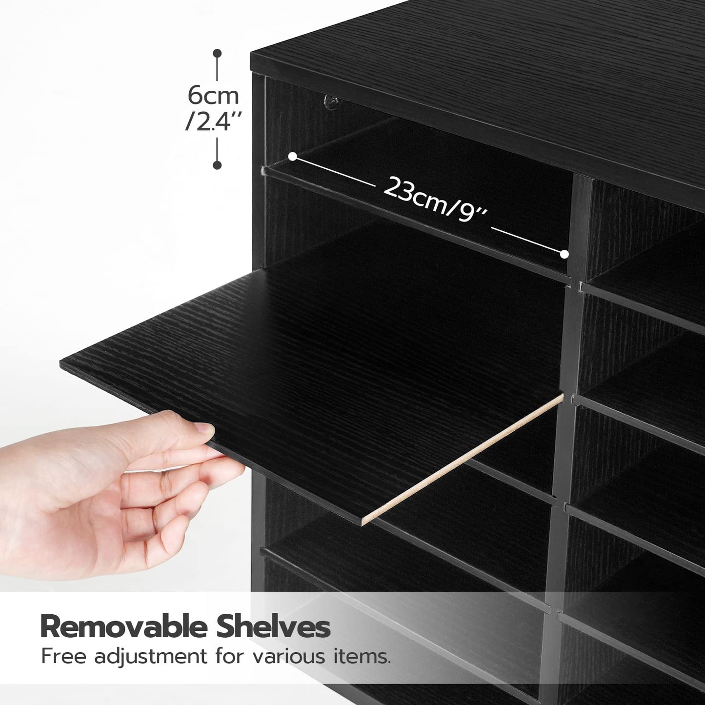 HOOBRO 12-Compartment Office File Cabinet with Adjustable Shelves
