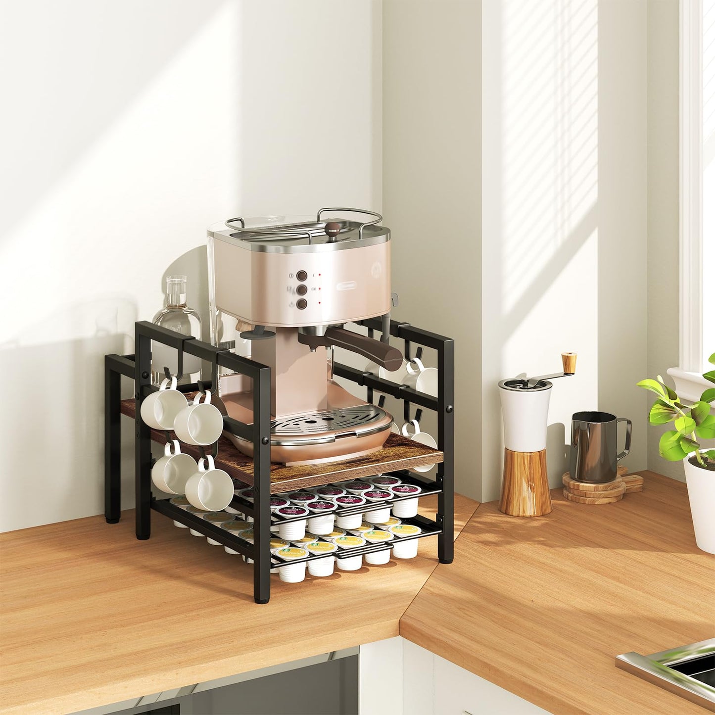 HOOBRO K-Cup Coffee Capsule Holder with Cup Holder