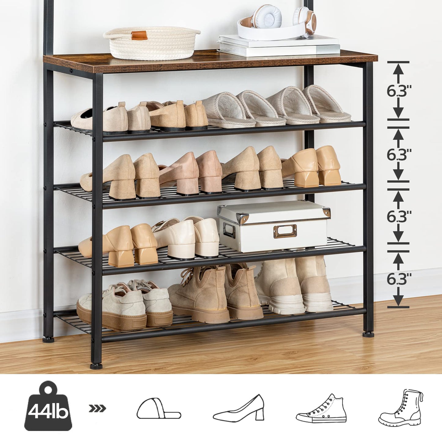 HOOBRO Hall Tree & Coat Rack & Shoe Storage Organizer with Bench