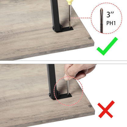 HOOBRO Industrial Style Folding TV Tray Table 4-Piece Set with Storage Rack