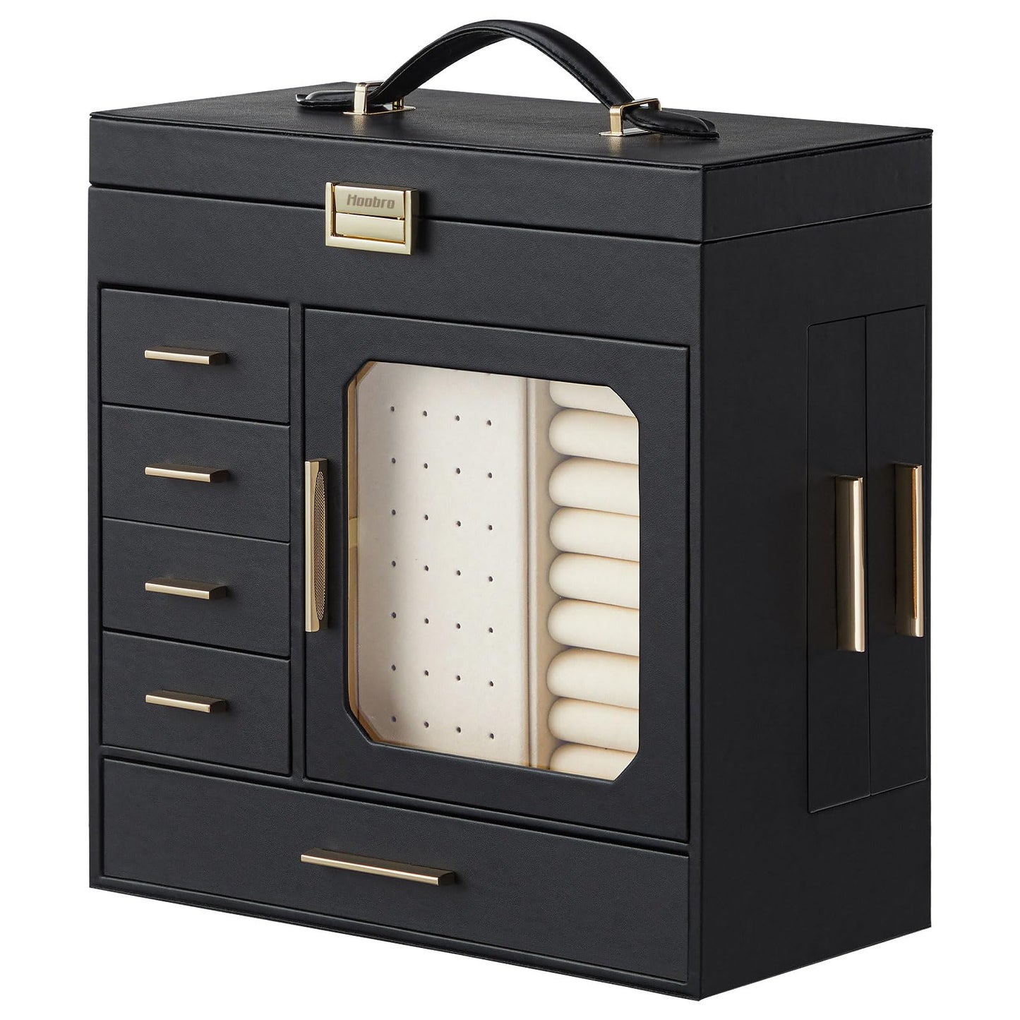 HOOBRO Jewelry Storage Box with Mirror