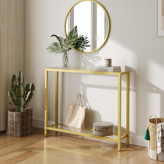 HOOBRO 39.4 inch Metal Frame Entryway Console Table