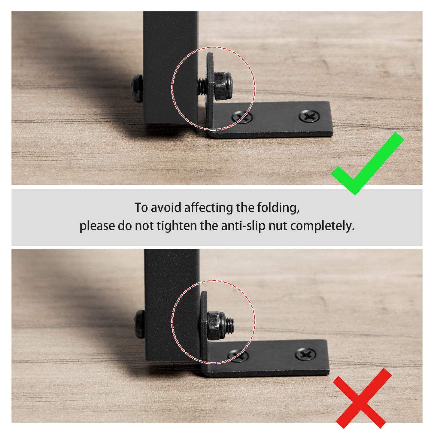 HOOBRO Greige Folding TV Tray Side Table / 2PICS