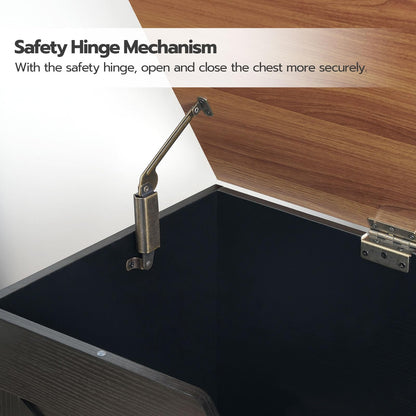 HOOBRO 39.4-inch Vintage Wooden Storage Box