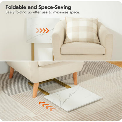 HOOBRO Folding TV Tray Table with Storage Rack / 4PICS