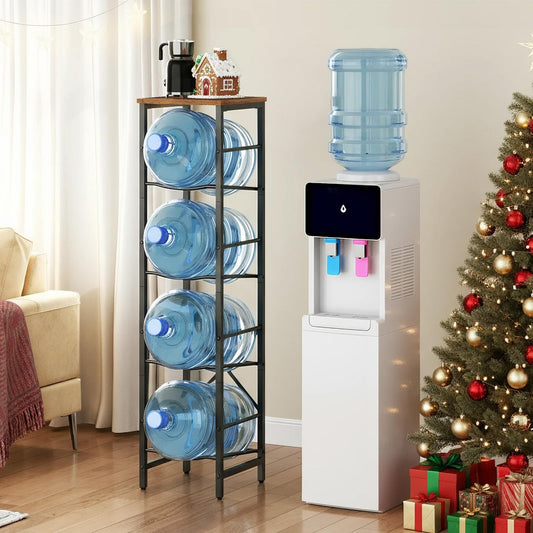 HOOBRO 4-Tier 5-Gallon Water Bottle Rack