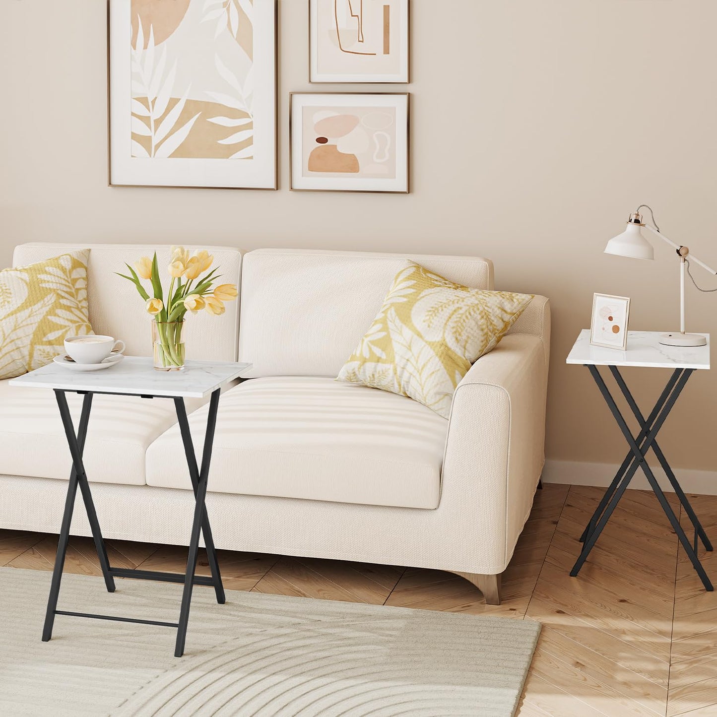 HOOBRO Sturdy, Compact, and Foldable TV Tray Table /2PICS