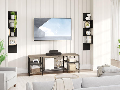 HOOBRO Black Four-Tier Wall-Mounted Corner Shelf /2PICS