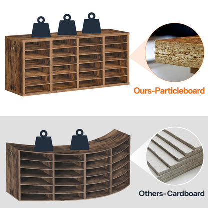 HOOBRO 24-Compartment Office Mailbox File Organizer with Adjustable Shelves