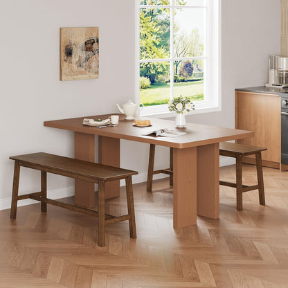 HOOBRO Mocha Color 39.3-inch Farmhouse Style Bamboo Dining Chair