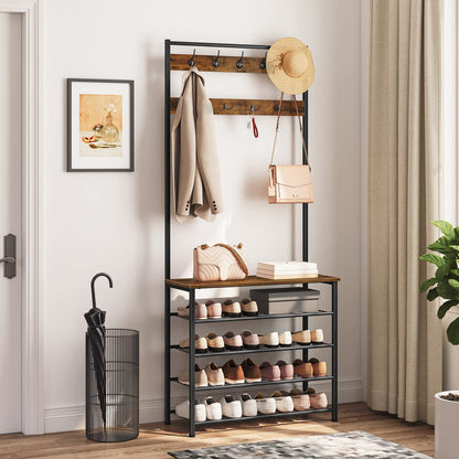 HOOBRO Hall Tree & Coat Rack & Shoe Storage Organizer with Bench