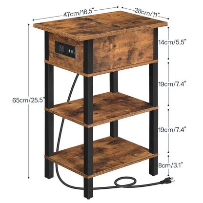 HOOBRO End Table with Charging Station