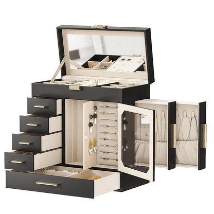 HOOBRO Jewelry Storage Box with Mirror