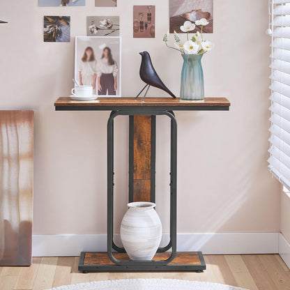 HOOBRO 2-Tier Narrow Console Table for Entryway