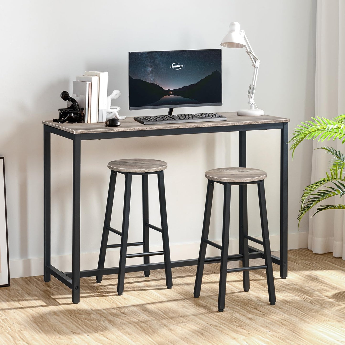 HOOBRO Greige 25.8-inch Bar Stool / 2PICS