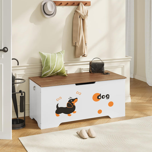 HOOBRO 39.4-inch Wood Toy Box & Storage Bench