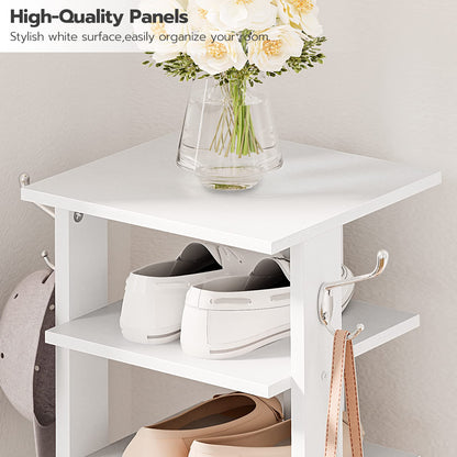 HOOBRO Wooden 8-Tiers Vertical Shoe Rack