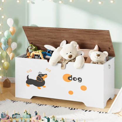 HOOBRO 43.3-inch Wooden Storage Bench & Toy Box