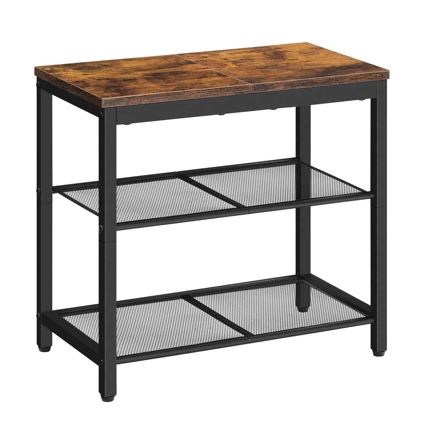 HOOBRO 3-Tier Industrial Shoe Rack with Mesh Shelves