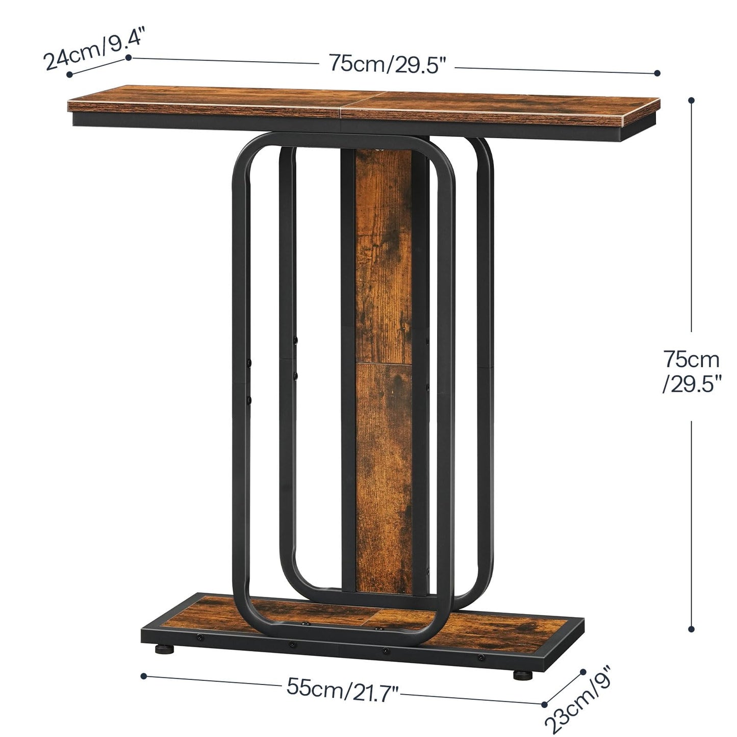 HOOBRO 2-Tier Narrow Console Table for Entryway