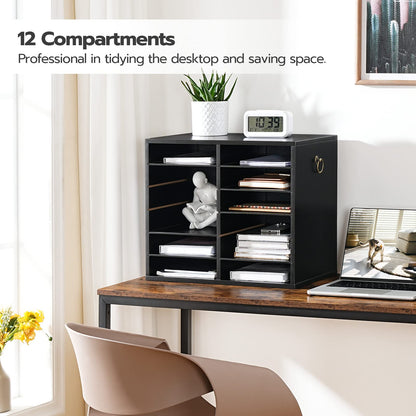 HOOBRO 12-Compartment Office File Cabinet with Adjustable Shelves