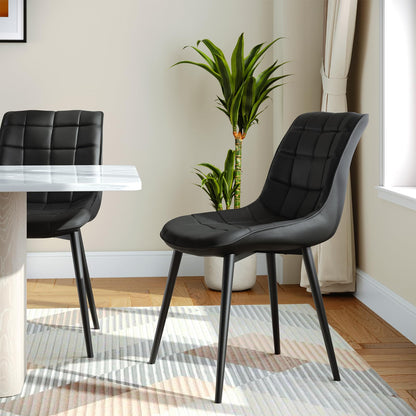HOOBRO Modern Faux Leather Upholstered Dining Chair /2PICS